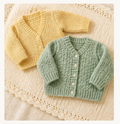 Baby Cardigan Knitting Pattern PDF, V Neck & Button Cardigan, 19 Inch, 0–6 Months