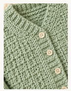 Baby Cardigan Knitting Pattern PDF, V Neck & Button Cardigan, 19 Inch, 0–6 Months