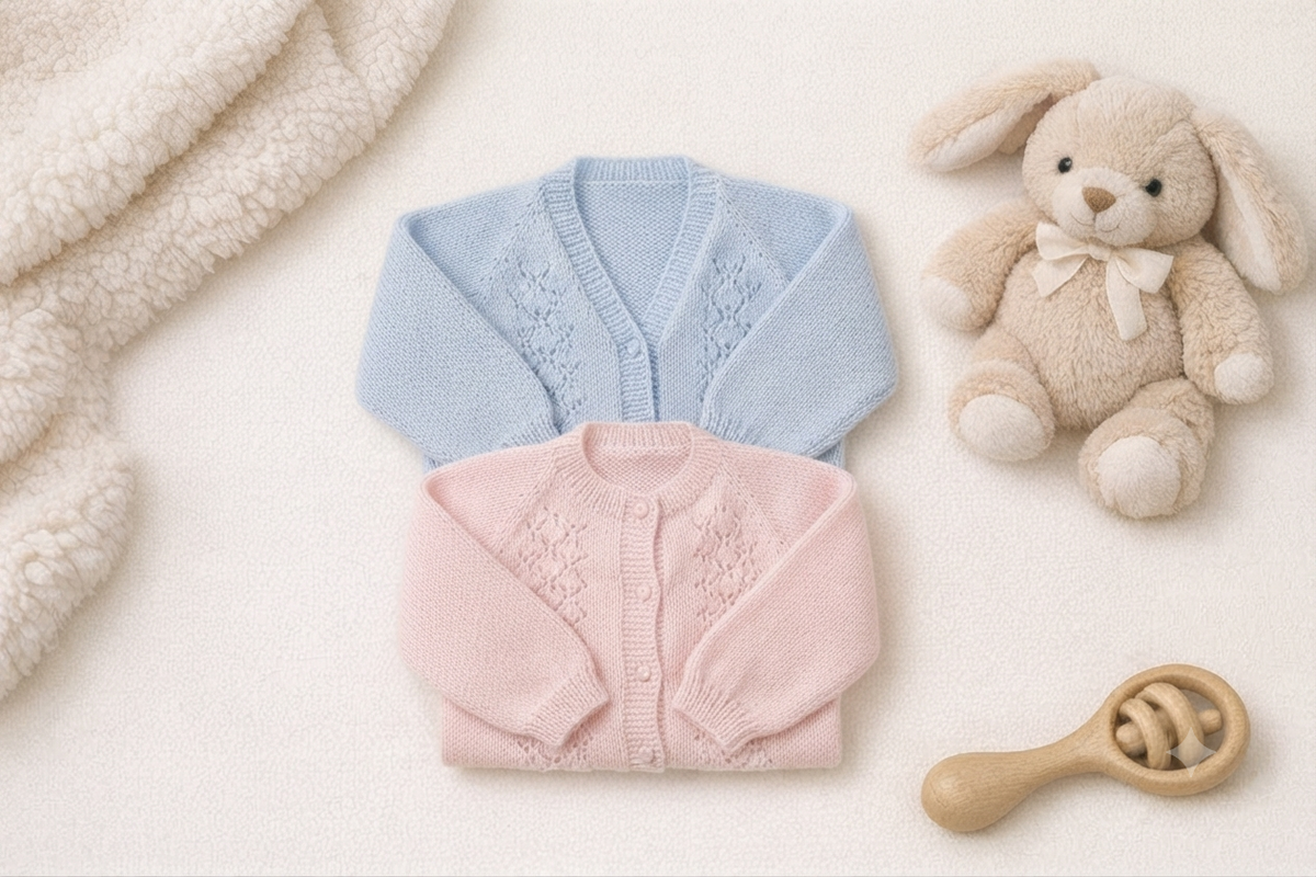 Baby Toddler Knit Sweater Pattern: DK 8ply (20-26" chest)