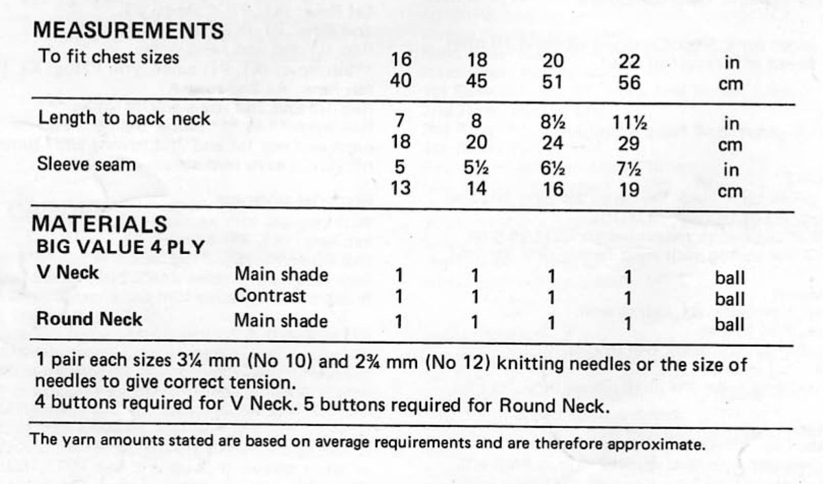 Baby Cardigan Knitting Pattern – V Neck, Round Neck, 4ply Wool (PDF Download)