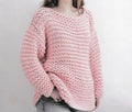 Easy Garter stitch woman's loose fit slouchy sweaterChunky Jumper Knitting Pattern PDF | Super Chunky Sweater | Garter Stitch | Sizes 8–18 | 12mm Needles