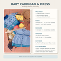 Baby Girls Dress and Cardigan Knitting Pattern (3-24 Months) – Colourwork DK PDF