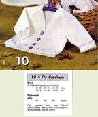 Dolls easy knit cardigans in 4ply  fingering & Dk 8 ply- fits 12" - 22 " dolls,- knitting pattern download PDF Vintage knits