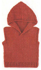 Crochet Hooded Sweater Vest Pattern – Adult & Child Sizes, Aran Worsted Weight