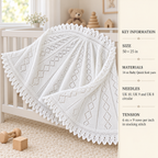 Vintage  semi Circular Baby Shawl - Blanket Knitting Pattern-Baby quick knit yarn PDF Instant download PDF-Vintage knitting, see description