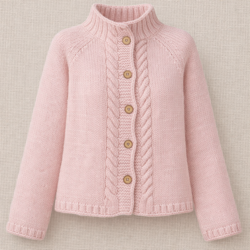 Womens Cable Cardigan Knitting Pattern PDF Top Down Raglan S–XXXL