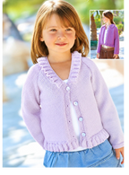 Girls Cardigan Knitting Pattern PDF Download | Raglan V Neck & Round Neck Cardigans | Ages 1-12 Years | 24-34 Inch Chest | DK 8 Ply Yarn