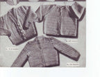 Vintage Baby Cardigans  3 styles in 3ply. (PDF Download) 3-18 month sizes