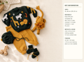 Toddler Jungle Animals Knitting Pattern – Giraffe, Lion, Zebra Sweater, Pants, Hat (PDF Download)