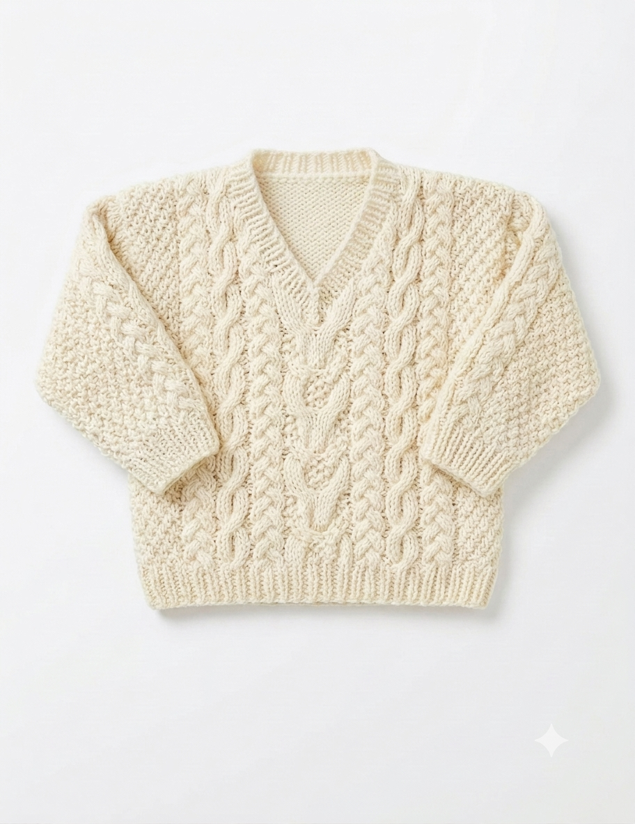Baby Child Cable Sweater & Slipover DK Knitting Pattern 16–28in