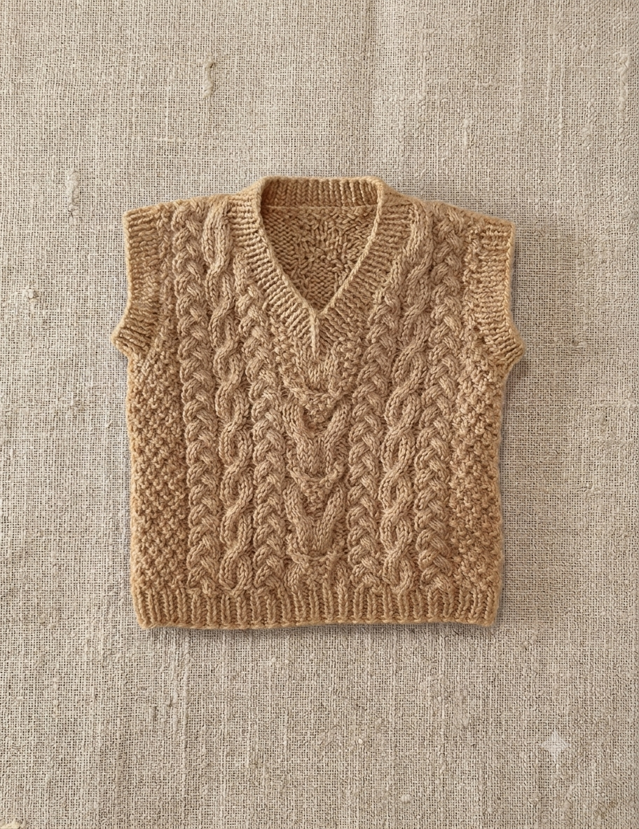 Baby Child Cable Sweater & Slipover DK Knitting Pattern 16–28in