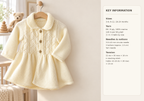 Girl's Baby Swing Jacket Cardigan- Cable Front-collar DK Merino  8Ply- 62-92 cm ( 0-24 months)-- Knitting Pattern Download PDF