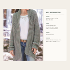 Chunky Crochet Hoodie Sweater Pattern – Women's Bulky 12 Ply (PDF Download)