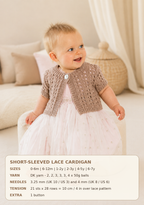 Lacy long sleeved cardigan & Sleeveless Summer cardigan in DK- 8 ply wool- fits chest 16 ~ 26" (0-7 yrs)