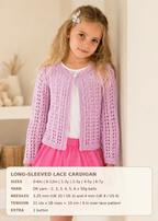 Lacy long sleeved cardigan & Sleeveless Summer cardigan in DK- 8 ply wool- fits chest 16 ~ 26" (0-7 yrs)