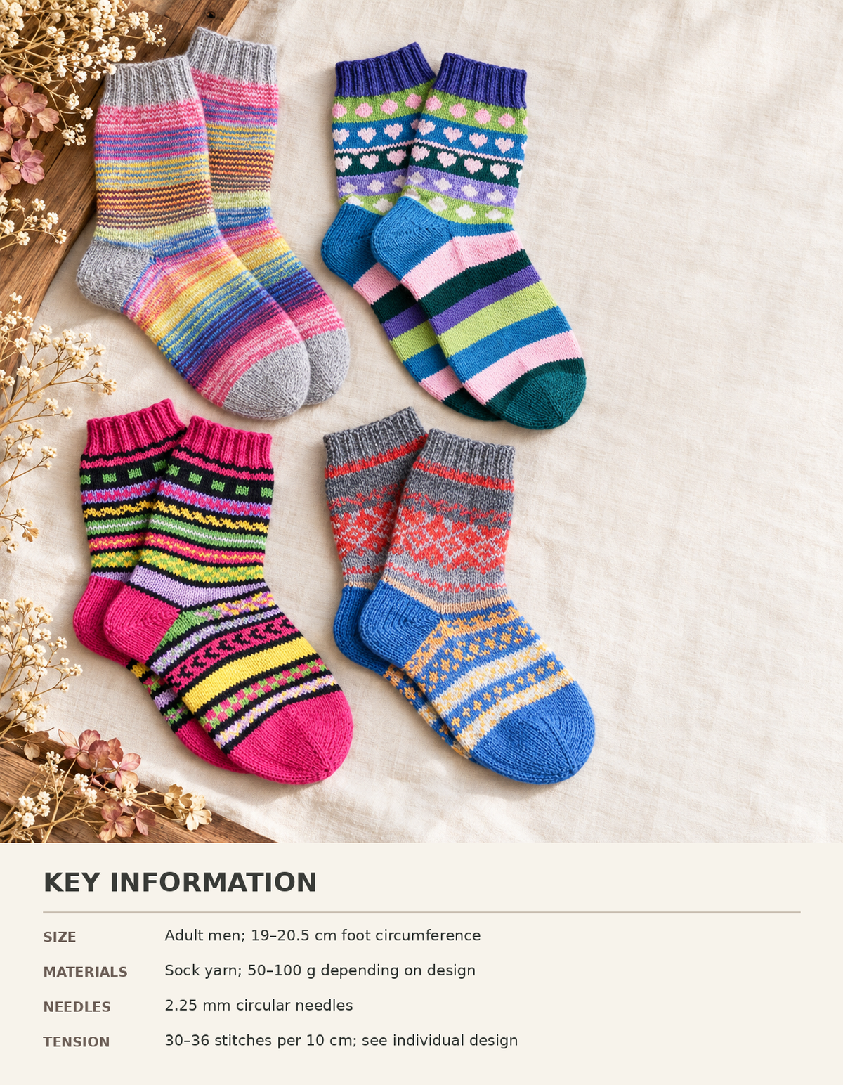 Vintage Adult man's  Socks Knitting Pattern 5 different styles to knit in 4 ply Fingering wool  Download PDF  Vintage socks