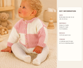 Easy Boy's Girl's Baby 2 tone Jacket Cardigan-18"-20" Dk 8 ply- Knitting Pattern Download PDF- Vintage beginner knits