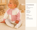Easy Boy's Girl's Baby 2 tone Jacket Cardigan-18"-20" Dk 8 ply- Knitting Pattern Download PDF- Vintage beginner knits