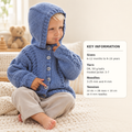 Girl's Baby Swing Jacket Cardigan- Cable Front-collar DK Merino  8Ply- 62-92 cm ( 0-24 months)-- Knitting Pattern Download PDF
