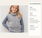 Children's Tank Top Knitting Pattern PDF Download | Plain Slipover Vest | Ages 2-12 Years | DK 8 Ply Yarn | Easy Knit