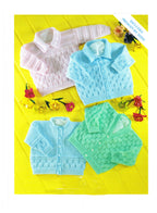 Baby Cardigans & Sweater Knitting Pattern 4 Ply Premature–2 Years PDF