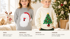 Child's Santa & Xmas tree sweaters Christmas Jumper Boy- Girl- Knitting Pattern -DK 8ply  Download PDF fits 22 -30 chest (2-11yrs)