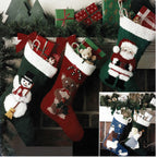 Christmas Stocking Knitting Patterns PDF, Santa, Snowman, Teddy Bear, Angel & Shepherd, 5 Designs, Worsted Yarn