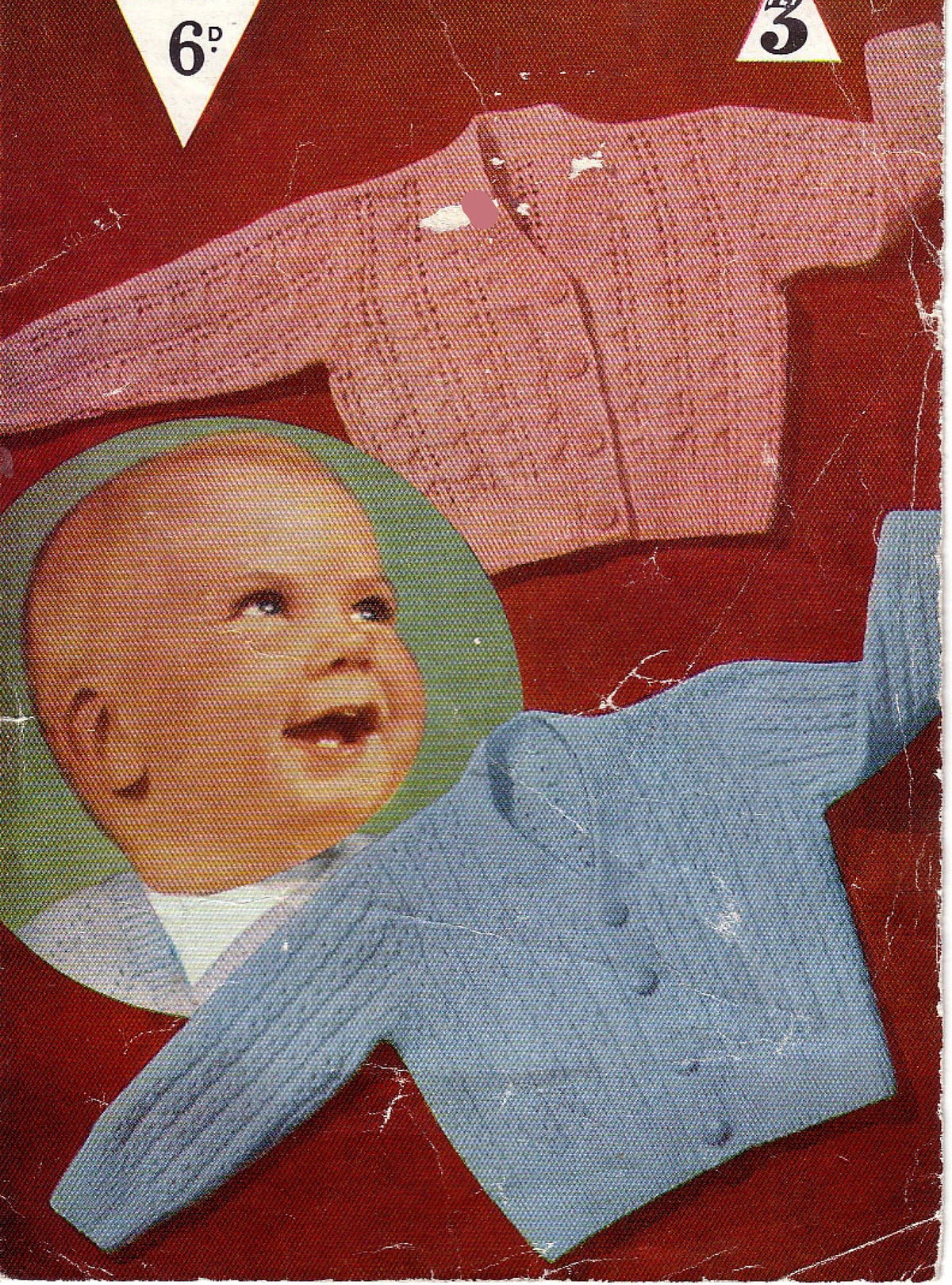 Mock Cable Cardigan and Lacy Cardigan  Birth to 6 months, vintage knitting pattern