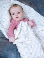 Baby Shawl Knitting Pattern PDF – Lace Baby Blanket – Intermediate – 69 x 89 cm –