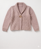 Little Girls Jacket Knitting Pattern – Easy Knit Collar Cardigan (PDF Download)