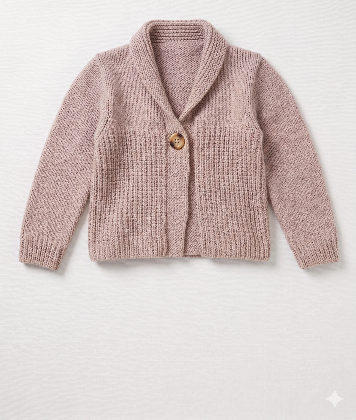 Little Girls Jacket Knitting Pattern – Easy Knit Collar Cardigan (PDF Download)
