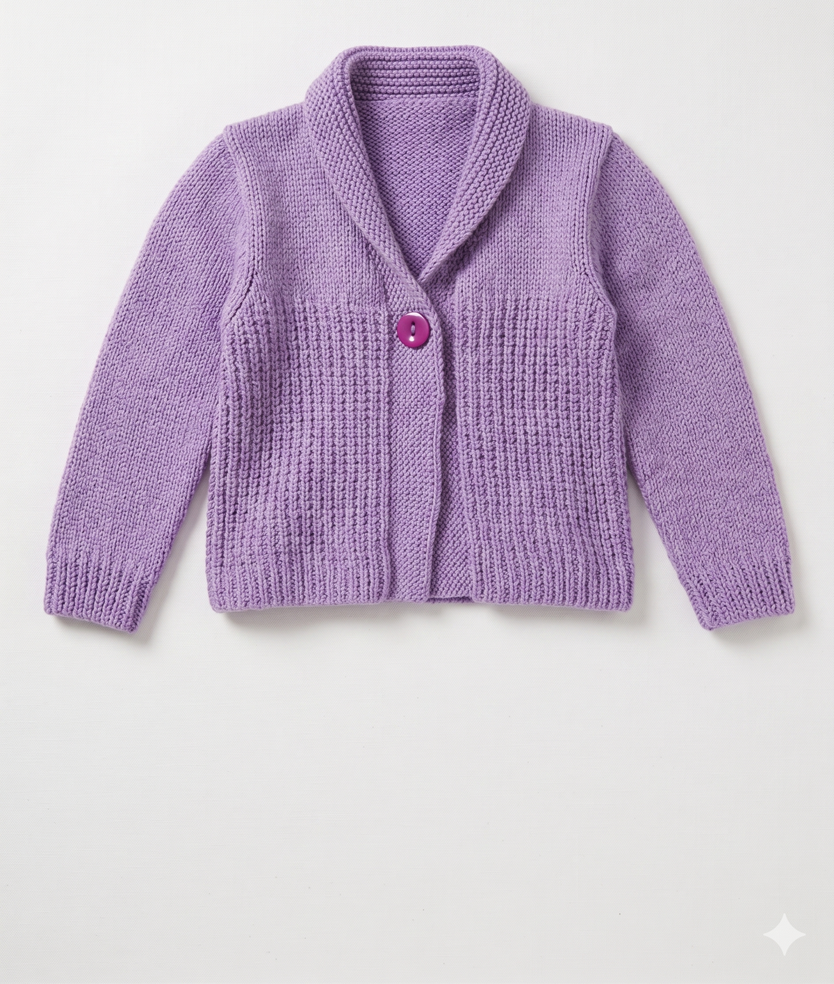 Little Girls Jacket Knitting Pattern – Easy Knit Collar Cardigan (PDF Download)