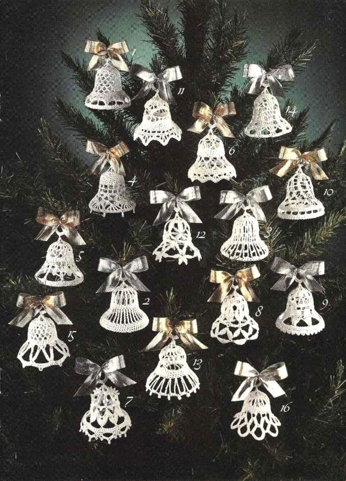 Beautiful Bells Crochet Pattern PDF 16 Lace Bell Designs Christmas Wedding Decor