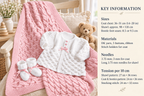 Baby Boy-Girl matinee Cardigan jacket- Bootees & Matching Shawl- Blanket DK 8 ply -Small Baby 14"- 20" chest Knitting Pattern