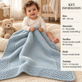 Baby Chunky Blanket  chunky bulky 12 ply wool ~  knitting Pattern Download pdf