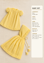 Baby Girl Knitted Dress Moss stitch Cable border & hooded cape 4ply Fingering wool or 4ply -18" - 20"  Knitting pattern PDF download