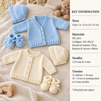 Easy Baby Cardigans Round Neck- V Neck Boots & Hat Premature 14 - 22" DK 8 Ply Light Worsted Knitting Pattern pdf Digital Download