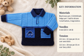 Boys Car sweater with Collar & Pockets- Button front DK 8 Ply Light worsted yarn 12 months-8 years- PDF Instant download Knitting Pattern