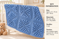 Triangle Bobbly Textured Design Cot Crib Pram Blanket DK (8 ply) 20" x30" Vintage Knitting Pattern PDF Download