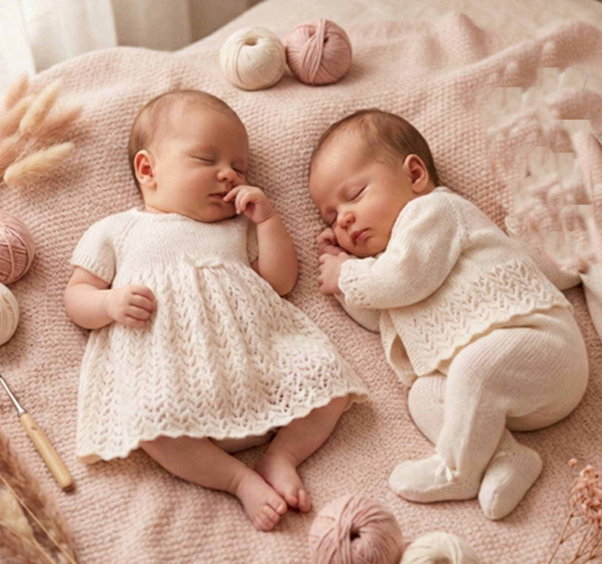 Baby Christening Set Knitting Pattern – vintage Layette  3 ply fingering heirloom Knit