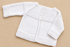 Baby Children’s Jacket Cardigan Garter Stitch Yoke Easy Stitches Newborn 0 -9 months ~ 3, 4 & DK 8 ply yarn pdf instant download