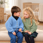 Child's Easy Rib Round & V Neck Cardigans Jackets Sweater Boy Girl - 22" - 32"~ DK, 8 Ply, PDF Knitting Pattern