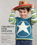 Little Boys Sheriff Sweater Jumper sizes 2-6 (24"-30") Aran 10 Ply Worsted weight yarn Knitting Pattern pdf  Download- has Chart- see images