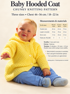 Chunky Baby Hooded Jacket Knitting Pattern: Blackberry Stitch (PDF Download)