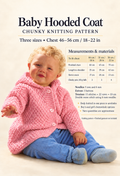 Chunky Baby Hooded Jacket Knitting Pattern: Blackberry Stitch (PDF Download)