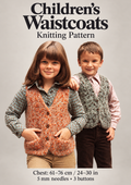 Boy Girl Easy V neck waistcoat - Pockets - Knit in Chunky Bulky / 12 ply wool-  Chest 24" - 30" Quick knit- Knitting Pattern Download PDF