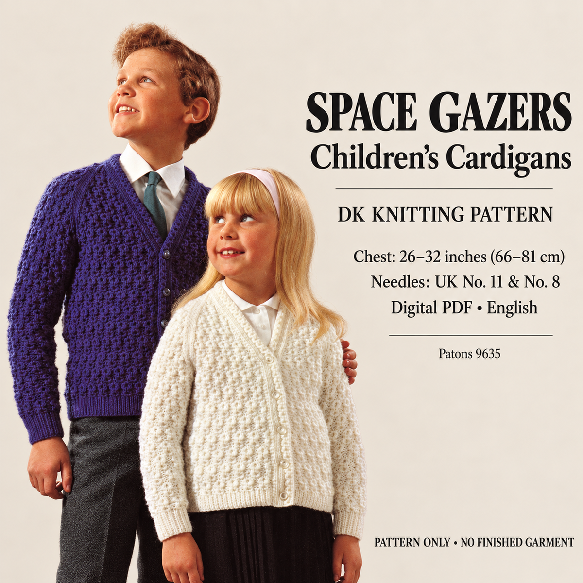 Textured  DK V neck Raglan Cardigan Boy- girl  chest 26 " - 32" chest, Knitting pattern 8ply Dk Light worsted wool Download PDF