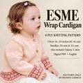 Girl's - Baby Cardigan-Fair Isle Border & matching short sleeved sweater-Picot borders 4 ply Fingering yarn- Knitting Pattern Download PDF
