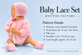 Lace Baby  Girls MATINEE SET- Knitting Pattern -DK 8 ply Download-18-20 chest knitting pattern download