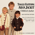 Child's Aran Cable Cardigans- Round & V Neck bobbles- fits  20" - 28" - Aran 10 Ply Worsted Yarn Knitting Pattern PDF download Raglan sleeve